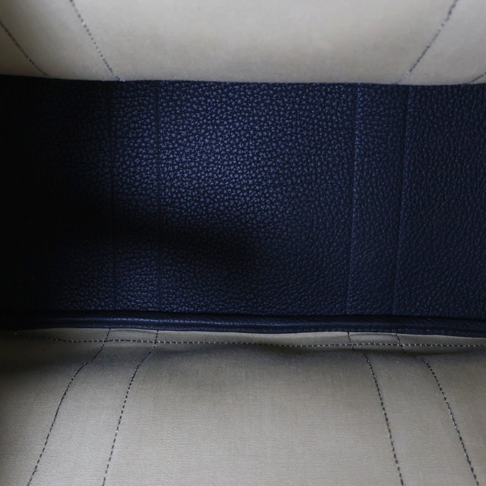 HERMES(エルメス) ガーデンパーティPM トワルオフィシェ ネゴンダ レザー切替キャンバスハンドバッグ ベージュ/ブラック レディース A刻印