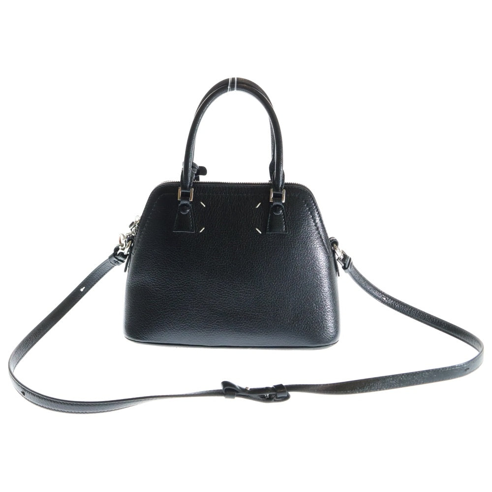 Maison Martin Margiela(メゾンマルタンマルジェラ) 5AC 2WAY ショルダーバッグ ハンドバッグ ブラック レザー×ナイロン