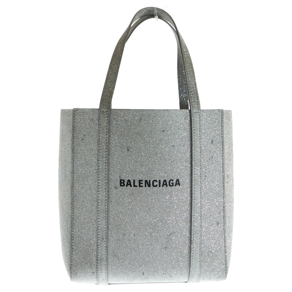 BALENCIAGA(バレンシアガ) エブリデイ トート XXS シルバーラメ レザー ショルダーバッグ 551815