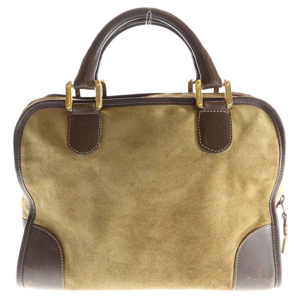 LOEWE(ロエベ) アナグラム アマソナ ハンドバッグ ブラウン スエード