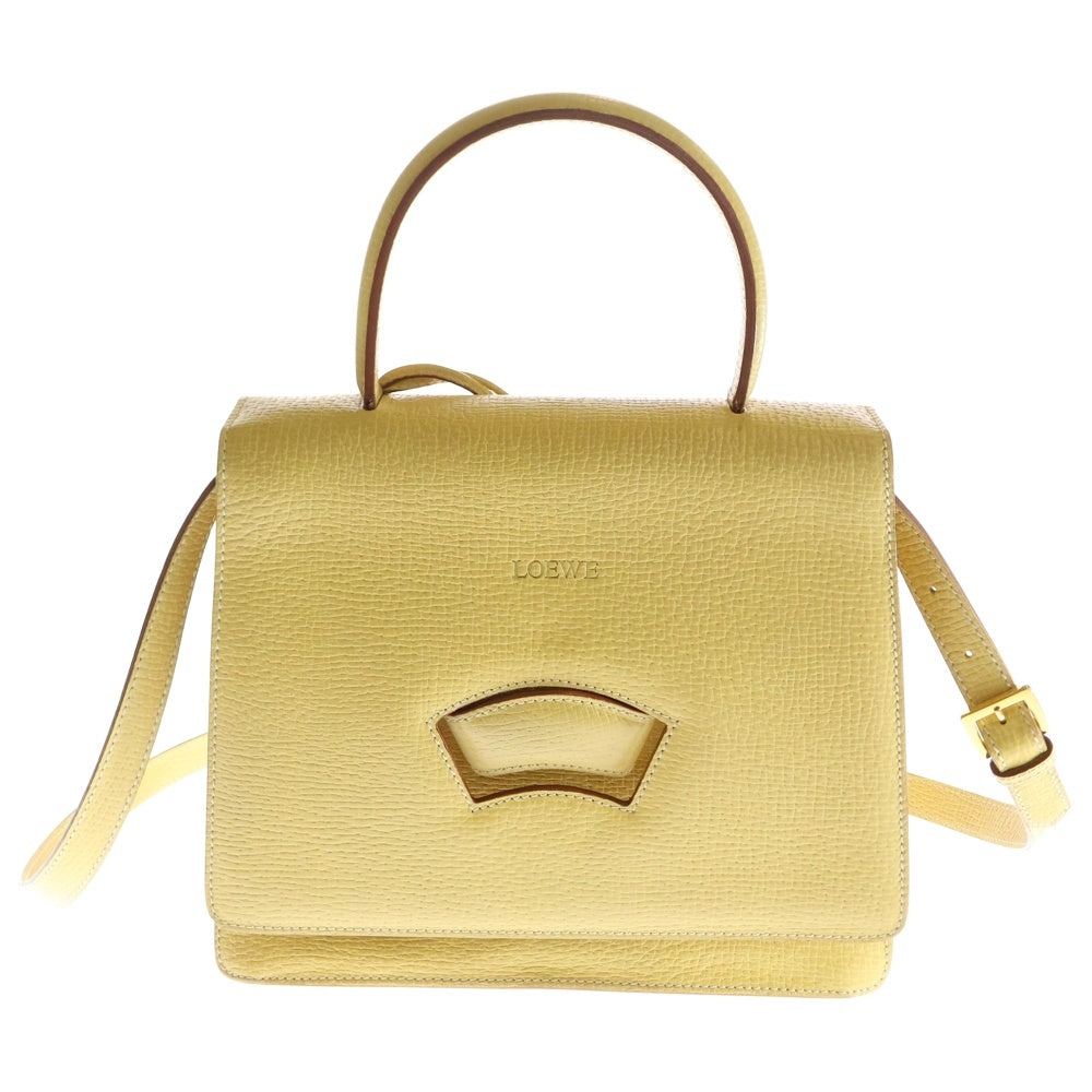 LOEWE(ロエベ) バルセロナ ハンドバッグ イエロー レザー ヴィンテージ