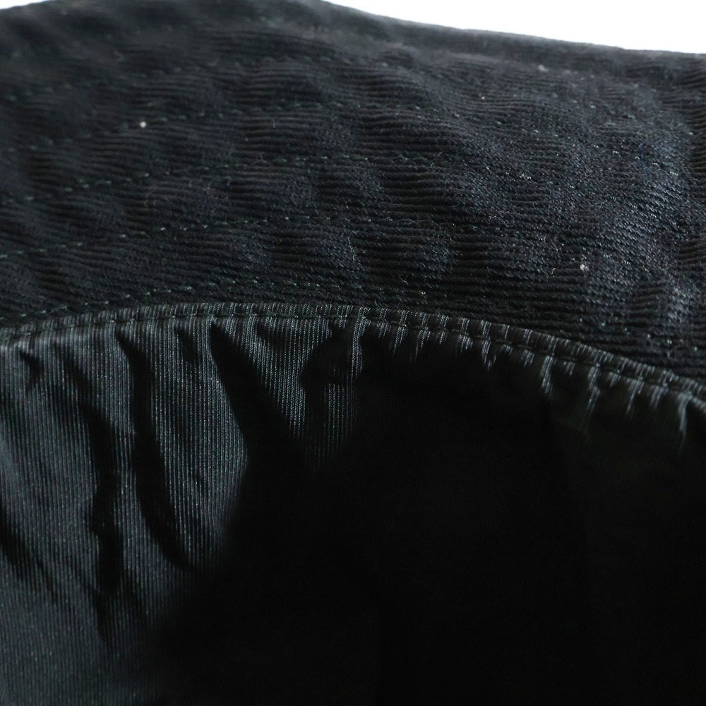 miumiu(ミュウミュウ) ロゴ キャンバス バケットハット ブラック 5HC196