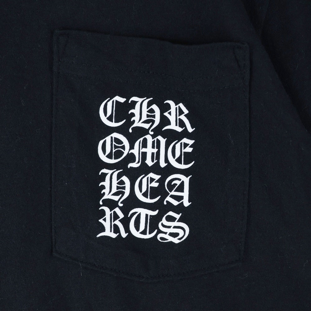 CHROME HEARTS(クロムハーツ) Vertical Logo Tee ヴァーティカルロゴ半袖 Tシャツ カットソー ブラック