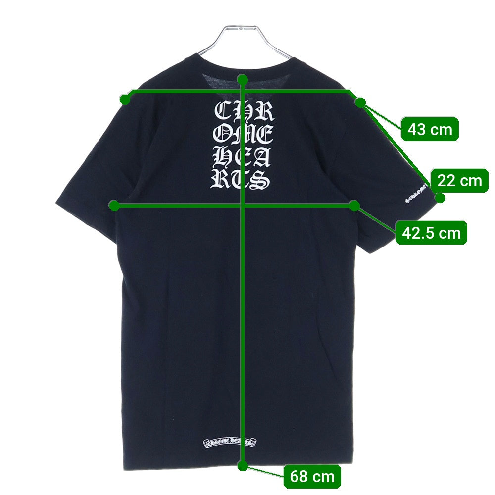 CHROME HEARTS(クロムハーツ) Vertical Logo Tee ヴァーティカルロゴ半袖 Tシャツ カットソー ブラック