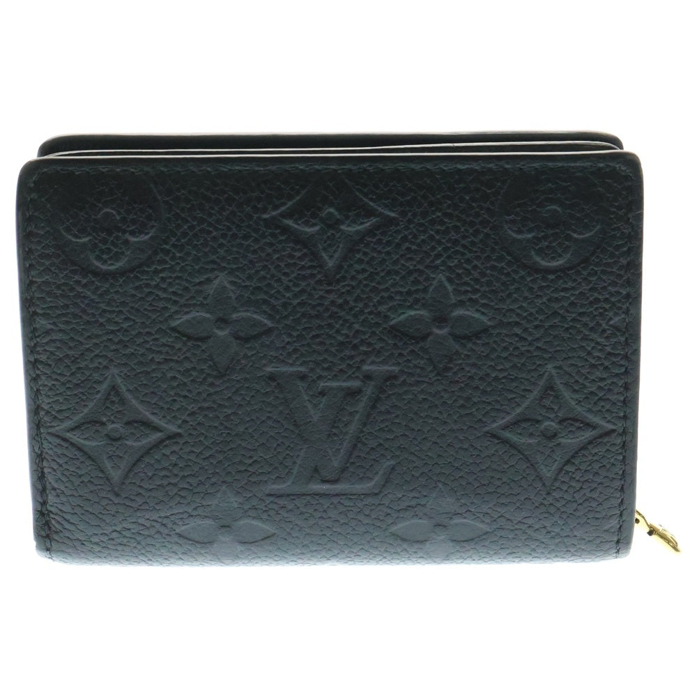 LOUIS VUITTON(ルイヴィトン) モノグラム アンプラント ポルトフォイユ クレア コンパクトウォレット 二つ折り財布 ブラック ゴールド金具 レザー M80151