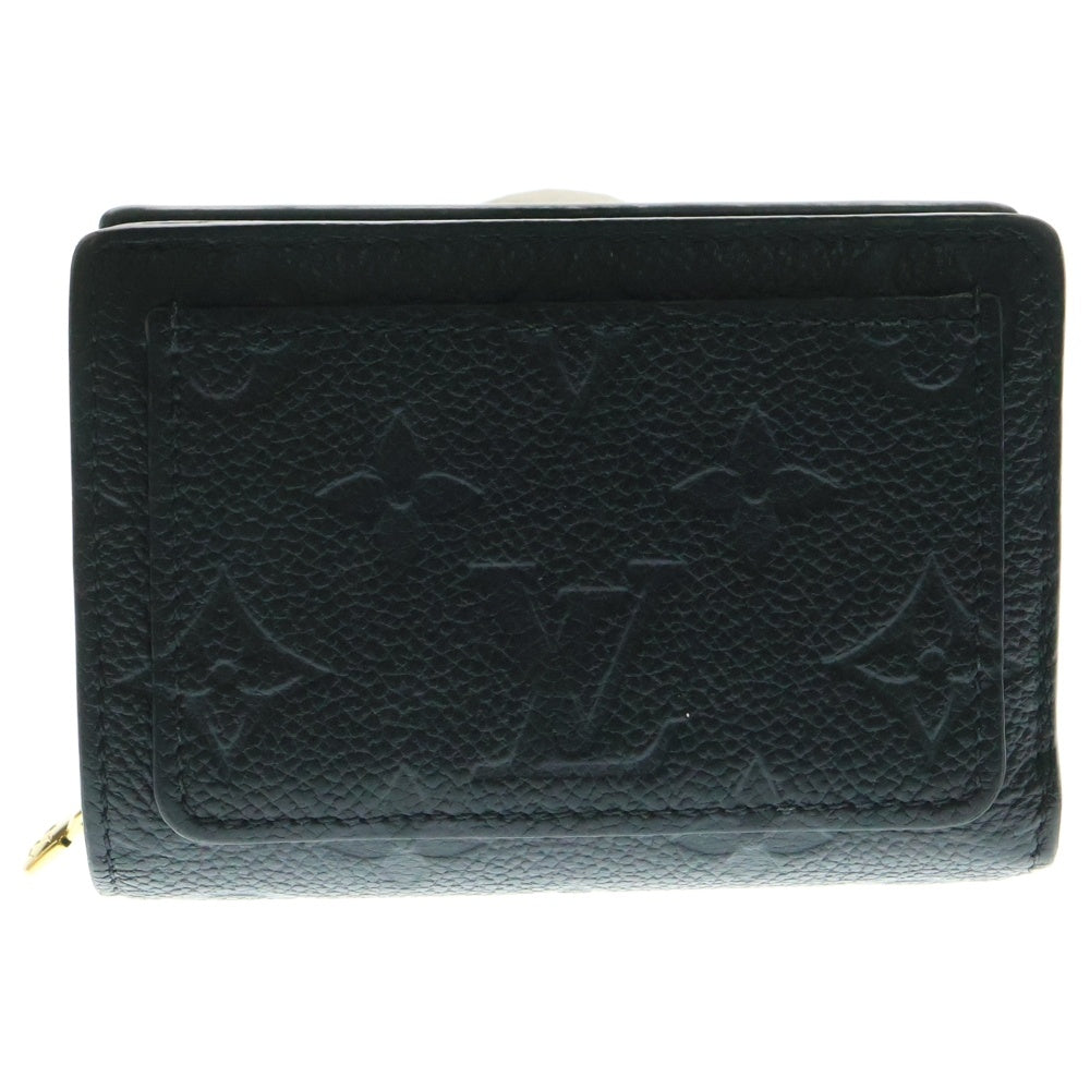 LOUIS VUITTON(ルイヴィトン) モノグラム アンプラント ポルトフォイユ クレア コンパクトウォレット 二つ折り財布 ブラック ゴールド金具 レザー M80151