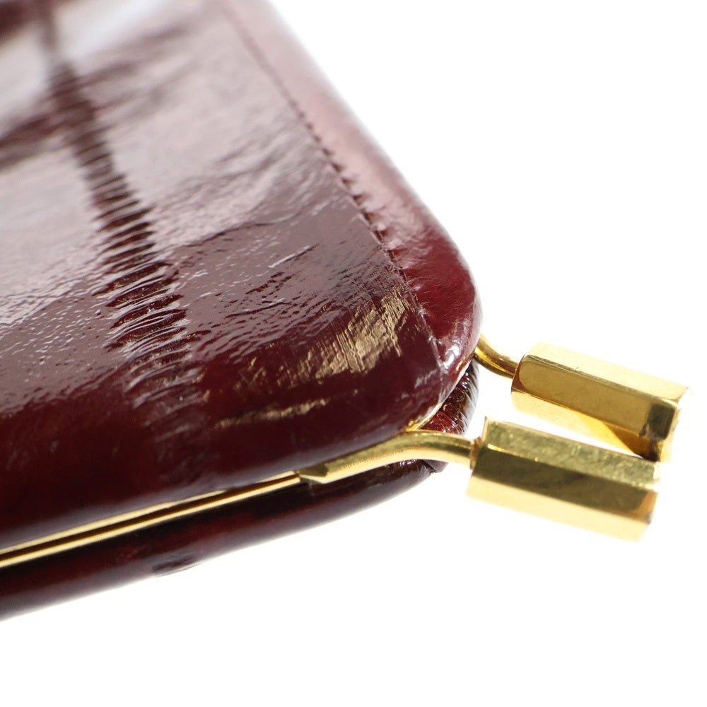 THE ROW(ザロウ) 留め具付きサングラスケース メガネケース 収納 レッド バーガンディ ウナギ革 ゴールド金具