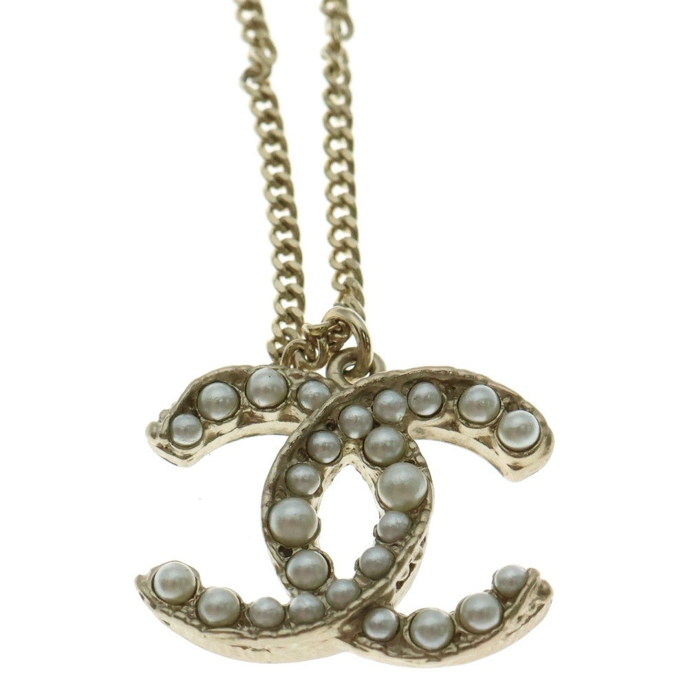 CHANEL(シャネル) ココマーク フェイクパール ネックレス ペンダント ゴールド GP A11A