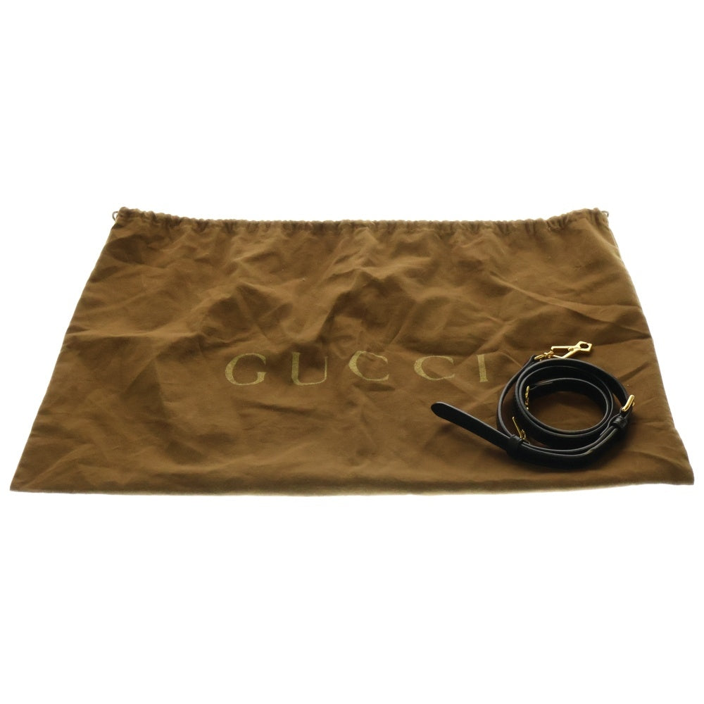 GUCCI(グッチ) ホースビット1955 レザー 2WAY ハンド ショルダーバッグ ゴールド金具 ブラック 621220