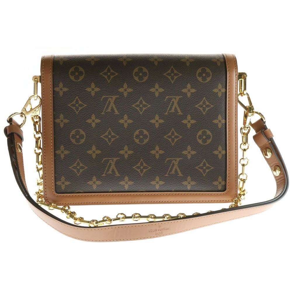 LOUIS VUITTON(ルイヴィトン) ドーフィーヌMM モノグラムリバース PVC レザー チェーン ショルダーバッグ ゴールド金具 ブラウン M44391