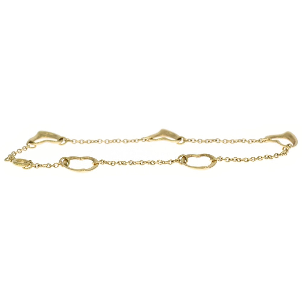 TIFFANY&Co(ティファニー) オープンハート 5P チェーン ブレスレット K18YG イエローゴールド