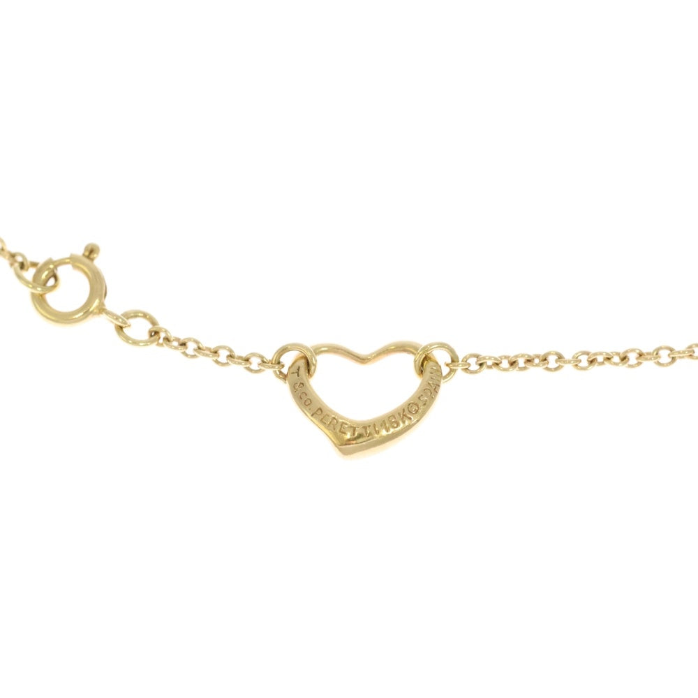TIFFANY&Co(ティファニー) オープンハート 5P チェーン ブレスレット K18YG イエローゴールド
