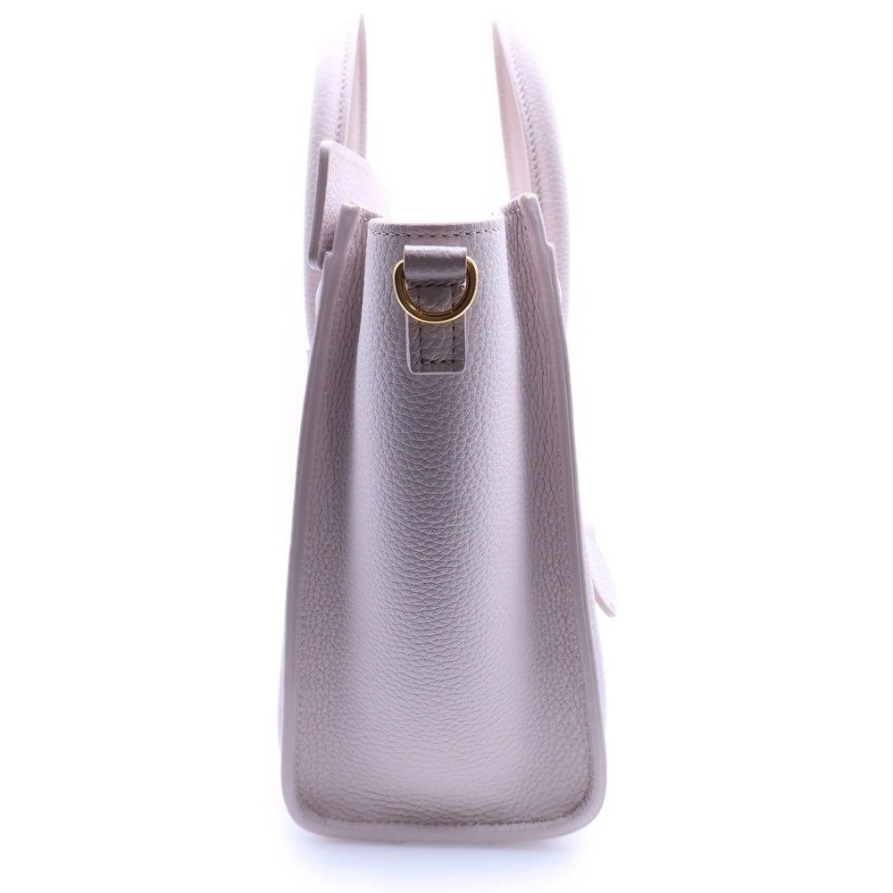 CELINE(セリーヌ) ラゲージ ナノ ショッパー レザー 2WAY ハンド ショルダーバッグ ゴールド金具 ペールピンク 189243DRU