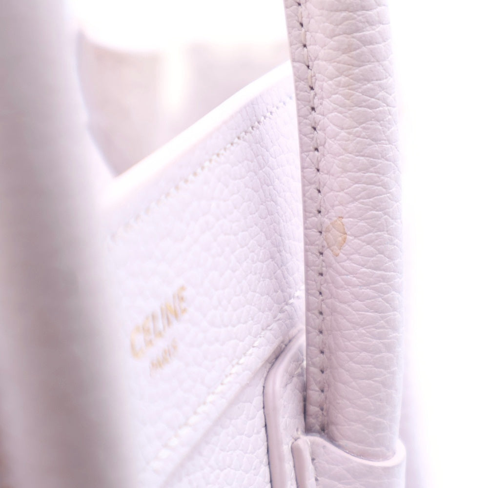 CELINE(セリーヌ) ラゲージ ナノ ショッパー レザー 2WAY ハンド ショルダーバッグ ゴールド金具 ペールピンク 189243DRU