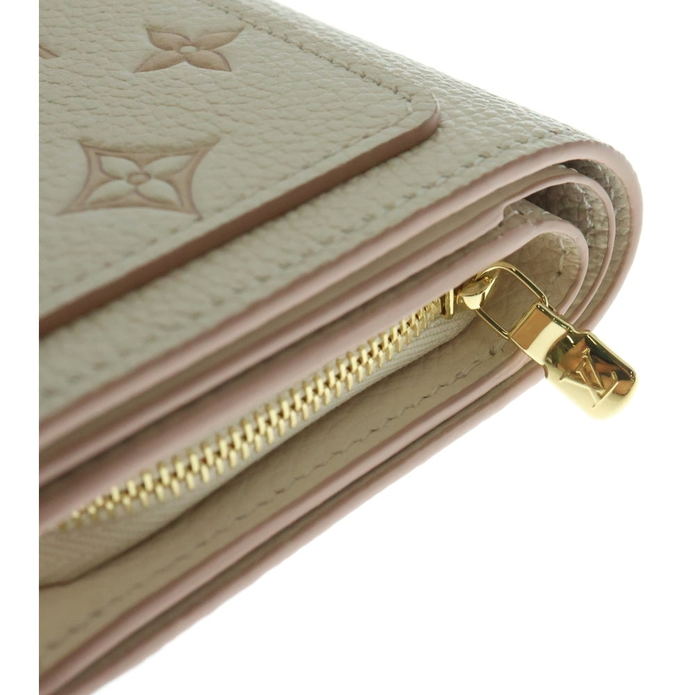 LOUIS VUITTON(ルイヴィトン) モノグラム ポルトフォイユ・クレア ホワイト バイカラー・エデン コンパクトウォレット 二つ折り財布 コインケース ピンク レザー ゴールド金具 M22399
