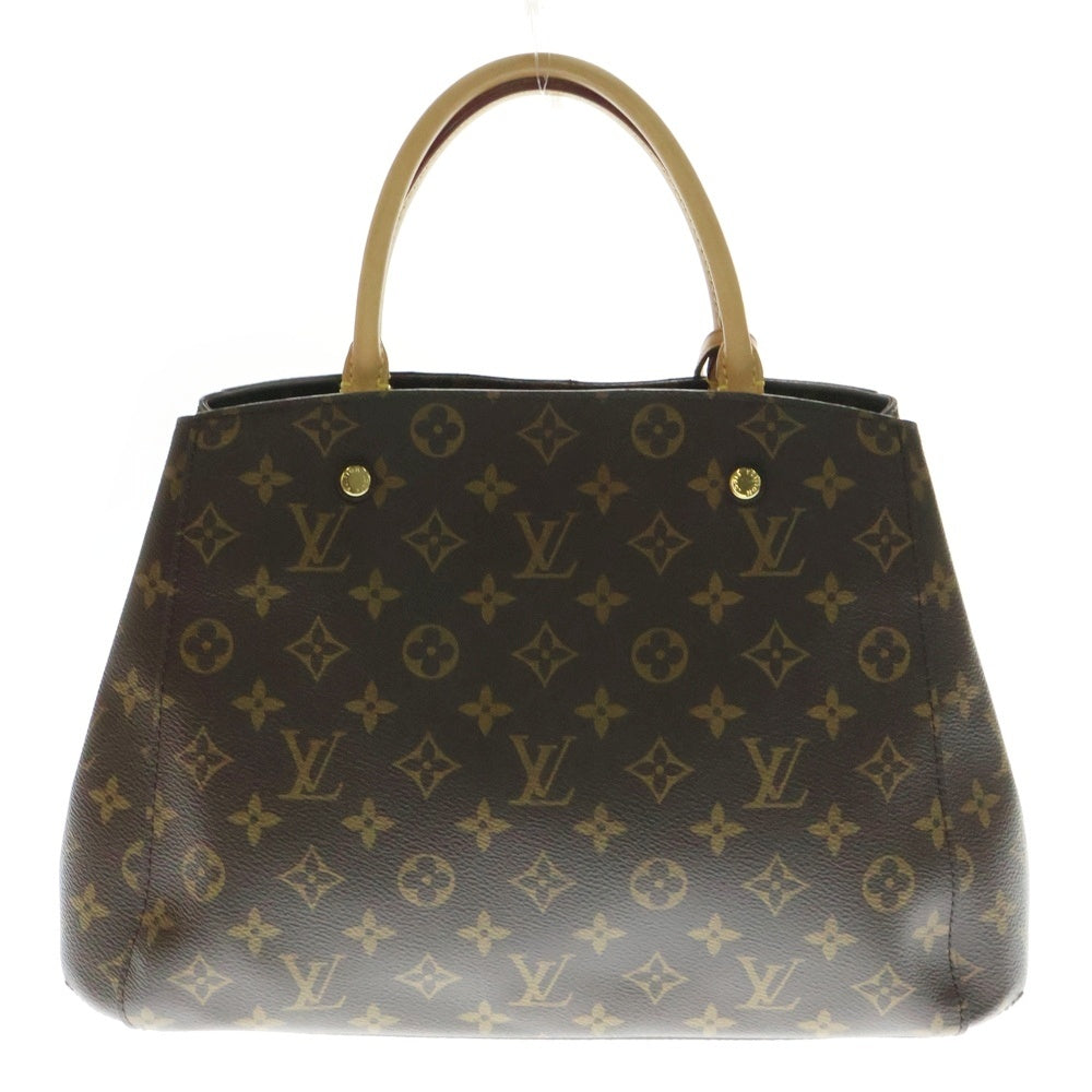 LOUIS VUITTON(ルイヴィトン) モノグラム モンテーニュMM 2WAYバッグ ハンドバッグ ショルダーバッグ ブラウン レザー×PVC ゴールド金具 M41056