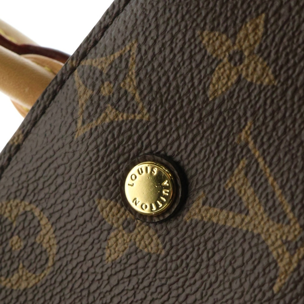 LOUIS VUITTON(ルイヴィトン) モノグラム モンテーニュMM 2WAYバッグ ハンドバッグ ショルダーバッグ ブラウン レザー×PVC ゴールド金具 M41056