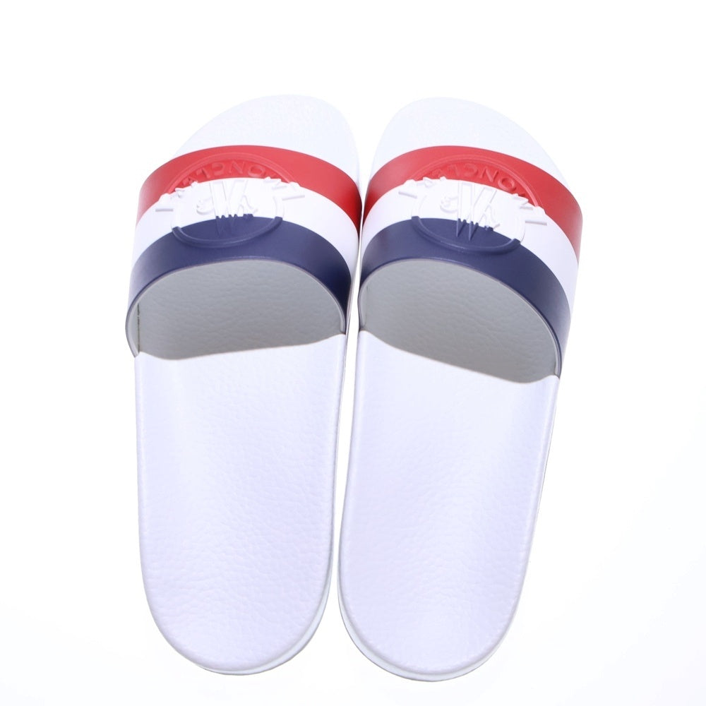 MONCLER(モンクレール) Basile バジーレ シャワー トリコロール フラット スライド サンダル ベナッシ シューズ ホワイト/レッド/ネイビー