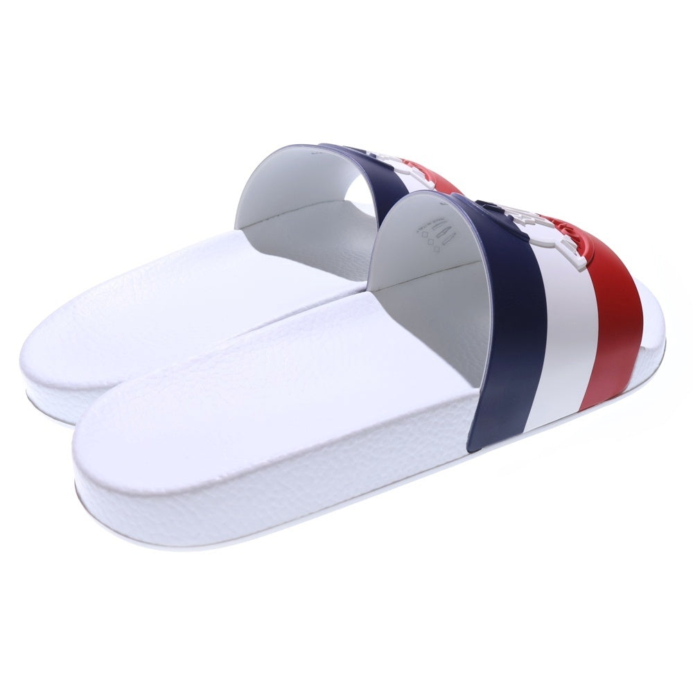 MONCLER(モンクレール) Basile バジーレ シャワー トリコロール フラット スライド サンダル ベナッシ シューズ ホワイト/レッド/ネイビー