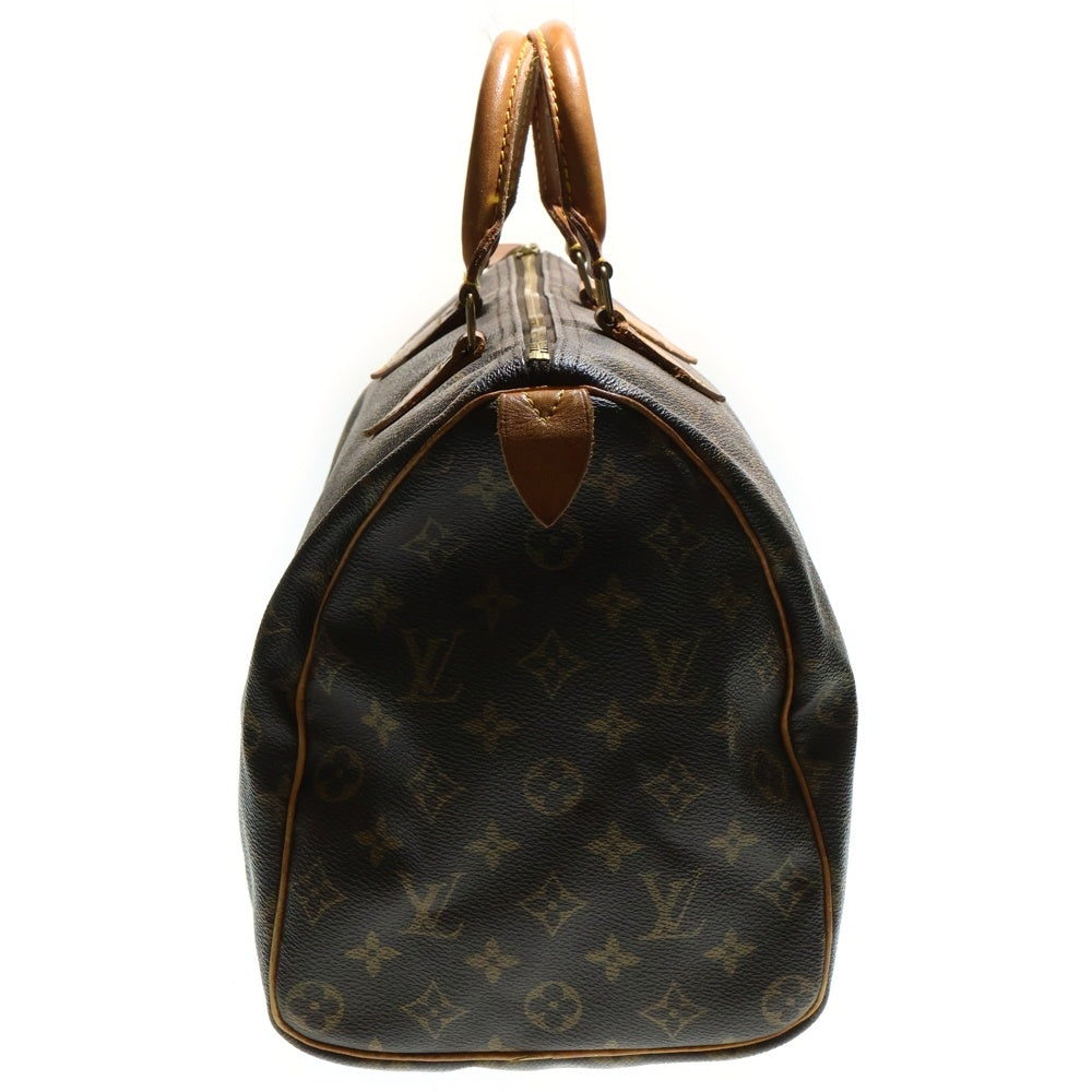 LOUIS VUITTON(ルイヴィトン) モノグラム スピーディ35 ハンドバッグ ボストンバッグ ブラウン レザー×PVC ゴールド金具 M41524