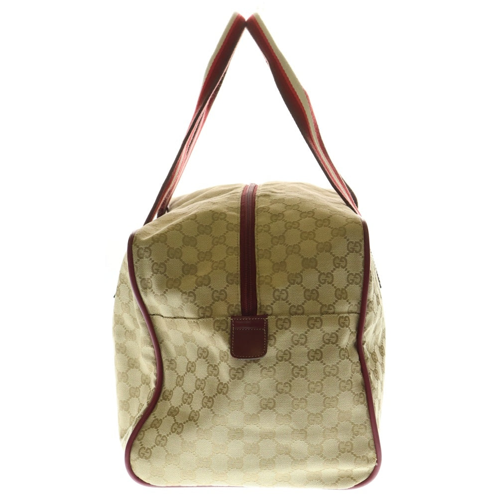 GUCCI(グッチ) GGキャンバス ボストンバッグ ハンドバッグ キャンバス×レザー ベージュ×レッド 153240