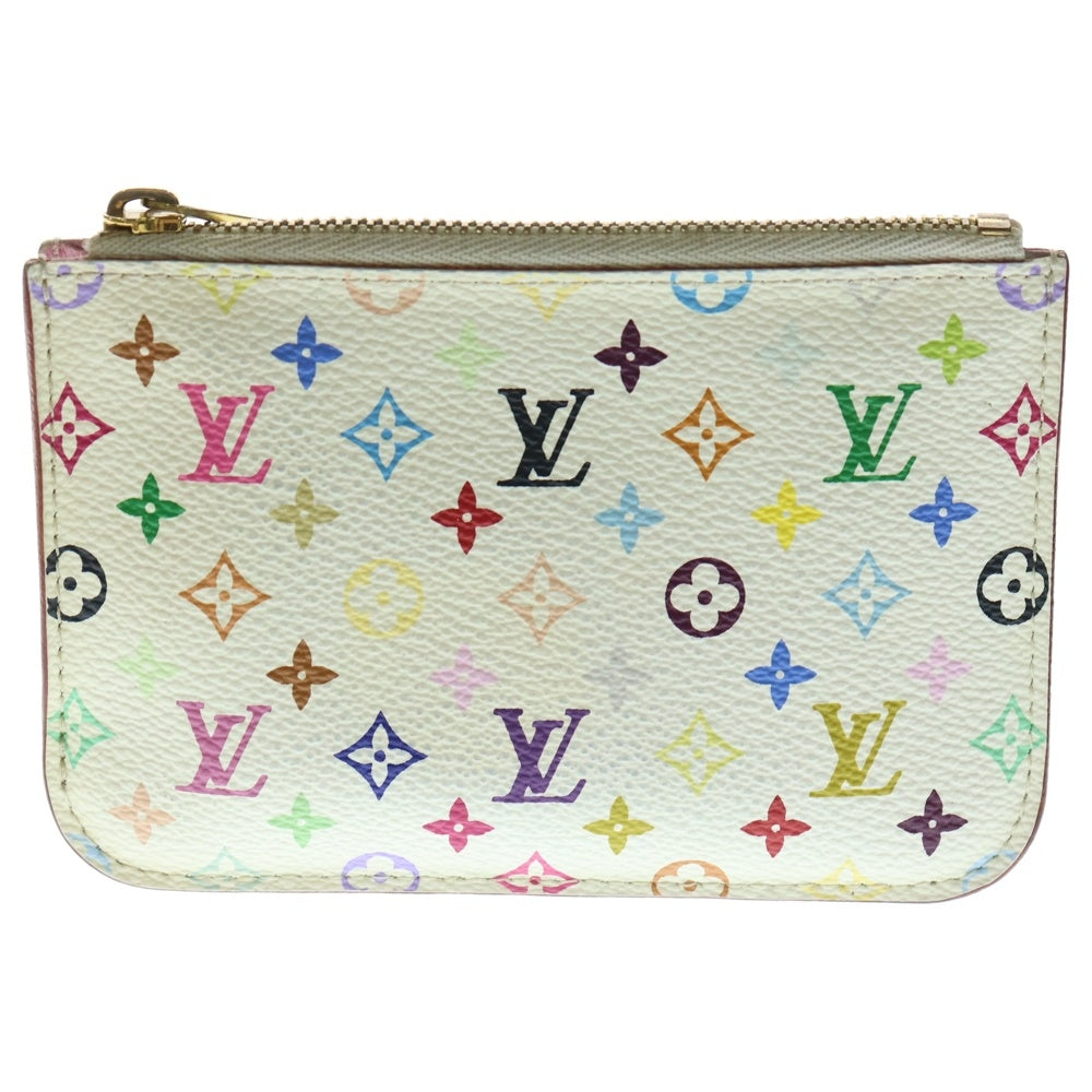 LOUIS VUITTON(ルイヴィトン) モノグラムマルチカラー ポシェットクレ コインケース 小銭入れ ホワイト PVCレザー M93734