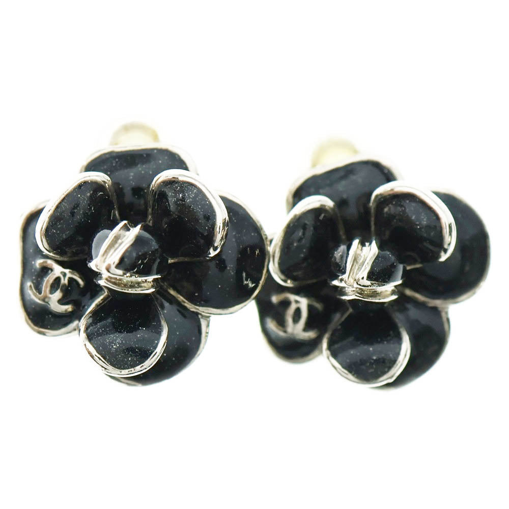 CHANEL(シャネル) カメリア ココマークイヤリング イヤーアクセサリー シルバー×ブラック 08P