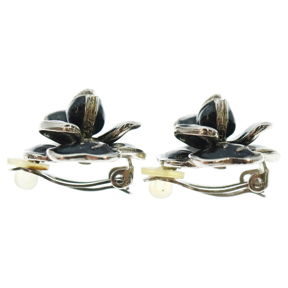 CHANEL(シャネル) カメリア ココマークイヤリング イヤーアクセサリー シルバー×ブラック 08P