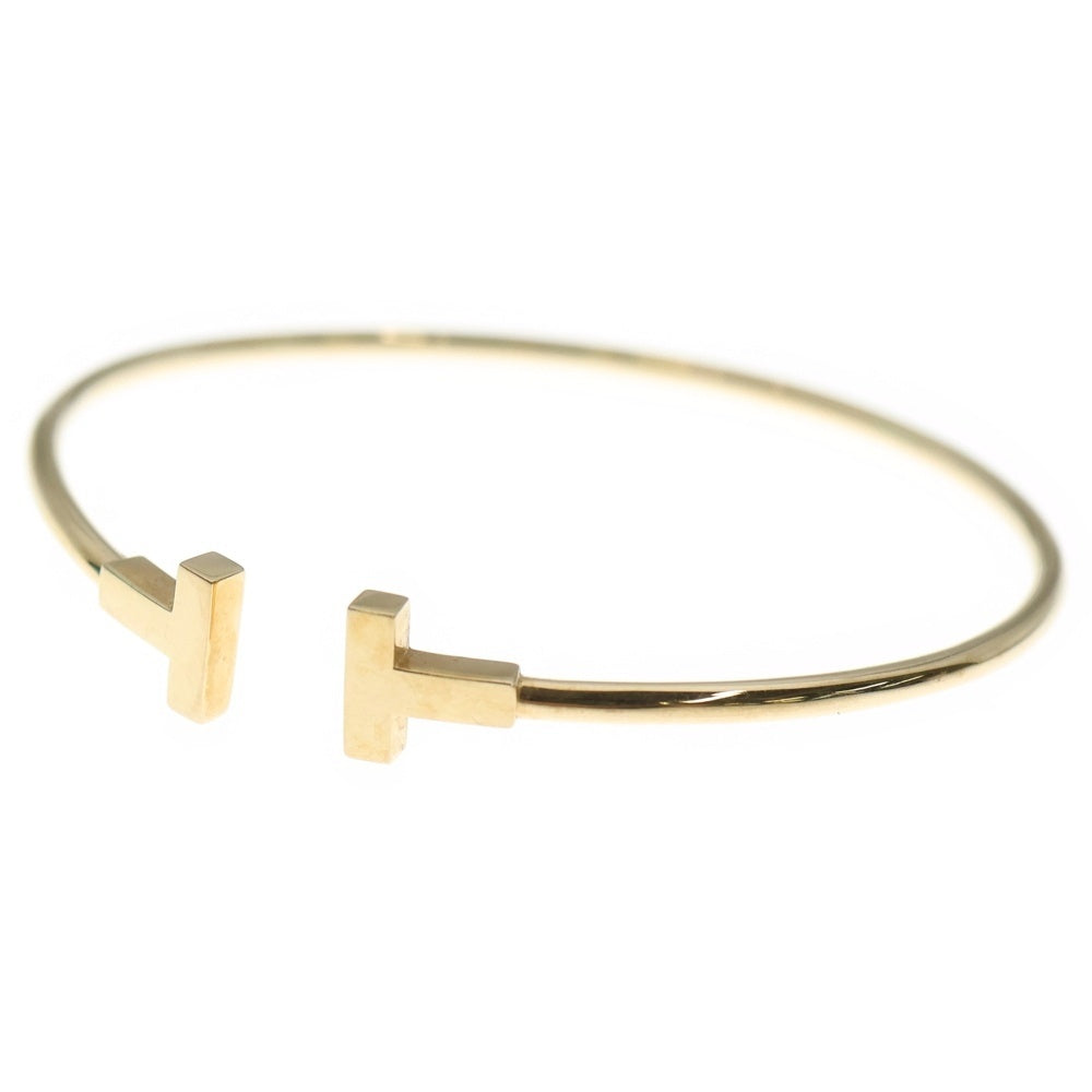 TIFFANY & Co.(ティファニー) Tワイヤー ブレスレット ピンクゴールド Au750PG バングル ジュエリー