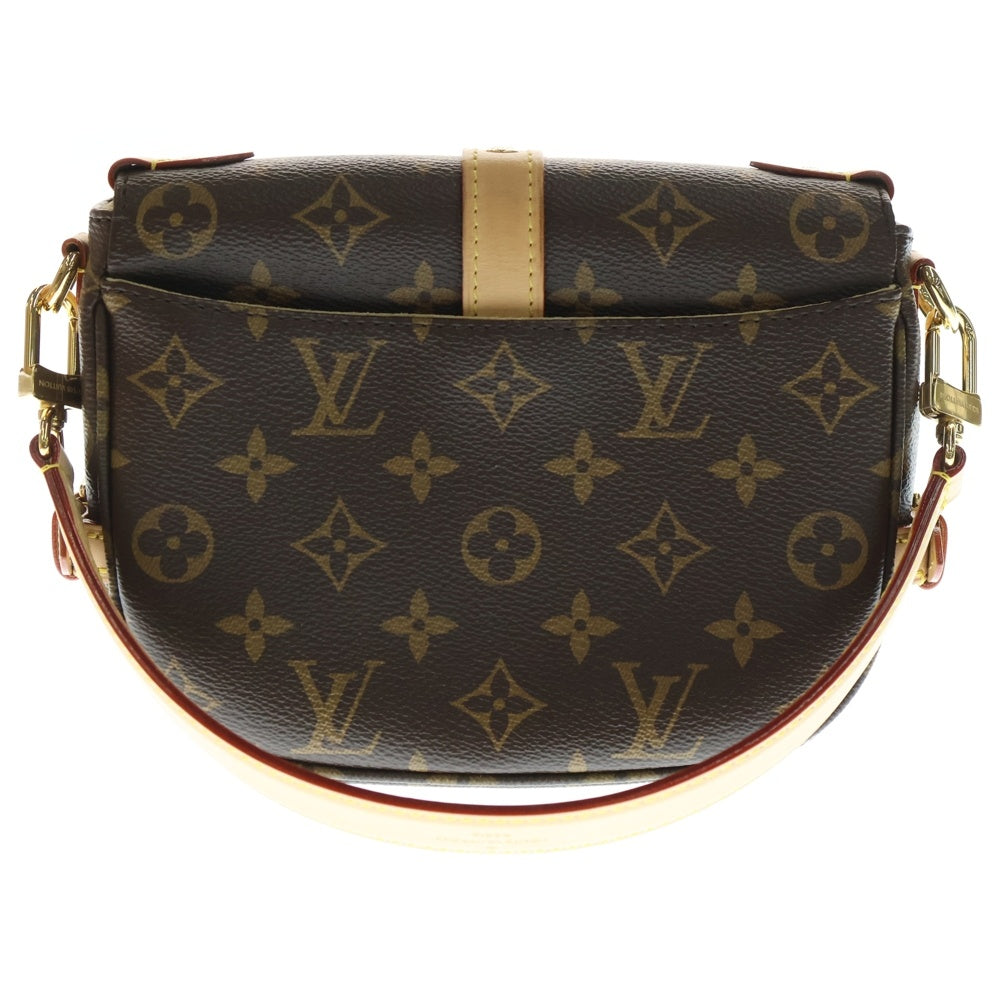 LOUIS VUITTON(ルイヴィトン) ソミュールBB モノグラム PVC レザー ショルダーバッグ ゴールド金具 ブラウン M46740