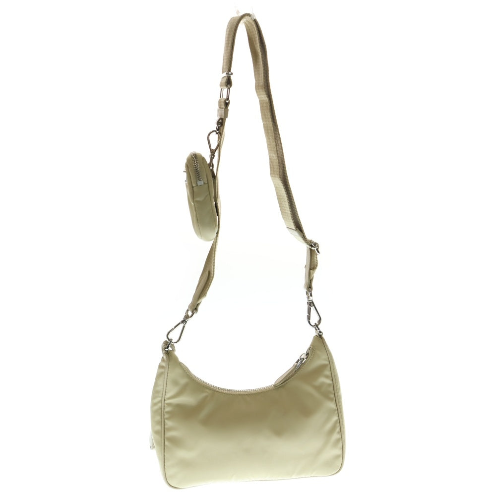 PRADA(プラダ) Re-Edition 2005 RE-NYLON リエディション リナイロン トライアングルロゴプレート サフィアーノレザー 2WAY チェーン ハンド ショルダーバッグ 1BH204