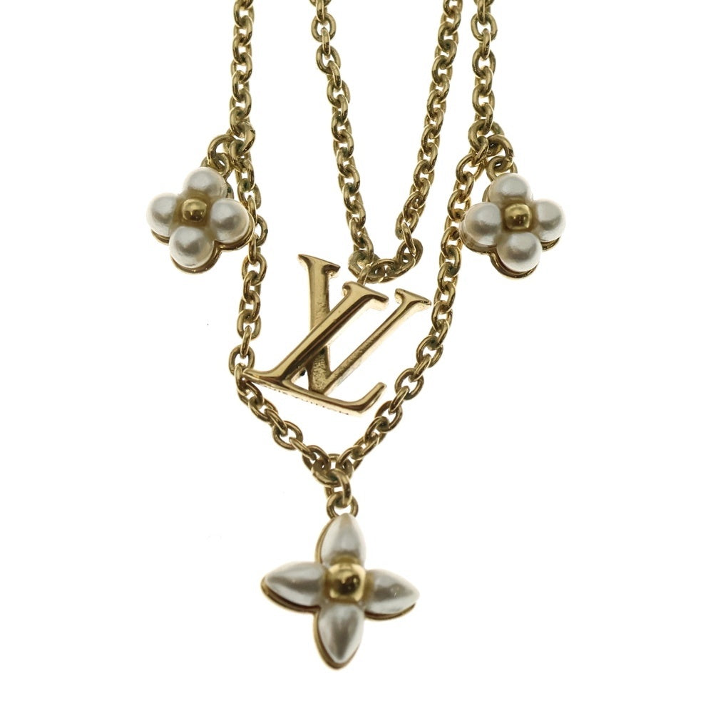 LOUIS VUITTON(ルイヴィトン) LV フローラグラム モノグラム フラワー チェーン ネックレス ゴールド M00981