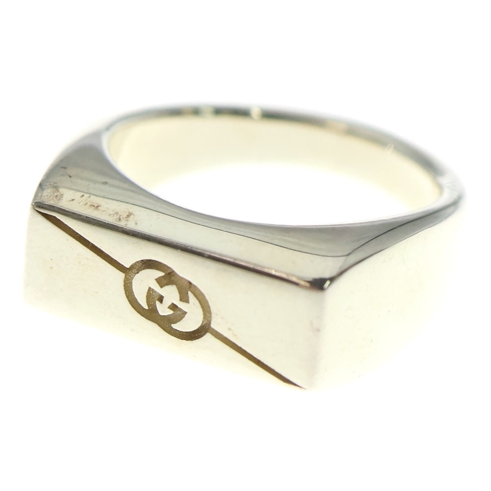 グッチ　ダイアゴナル　リング GUCCI(グッチ) インターロッキングG ダイアゴナル リング 指輪 シルバー