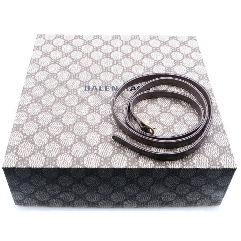 BALENCIAGA(バレンシアガ) ×グッチ ザ ハッカープロジェクト ジャッキー1961 ワンショルダーバッグ ベージュ PVC×レザー 680132