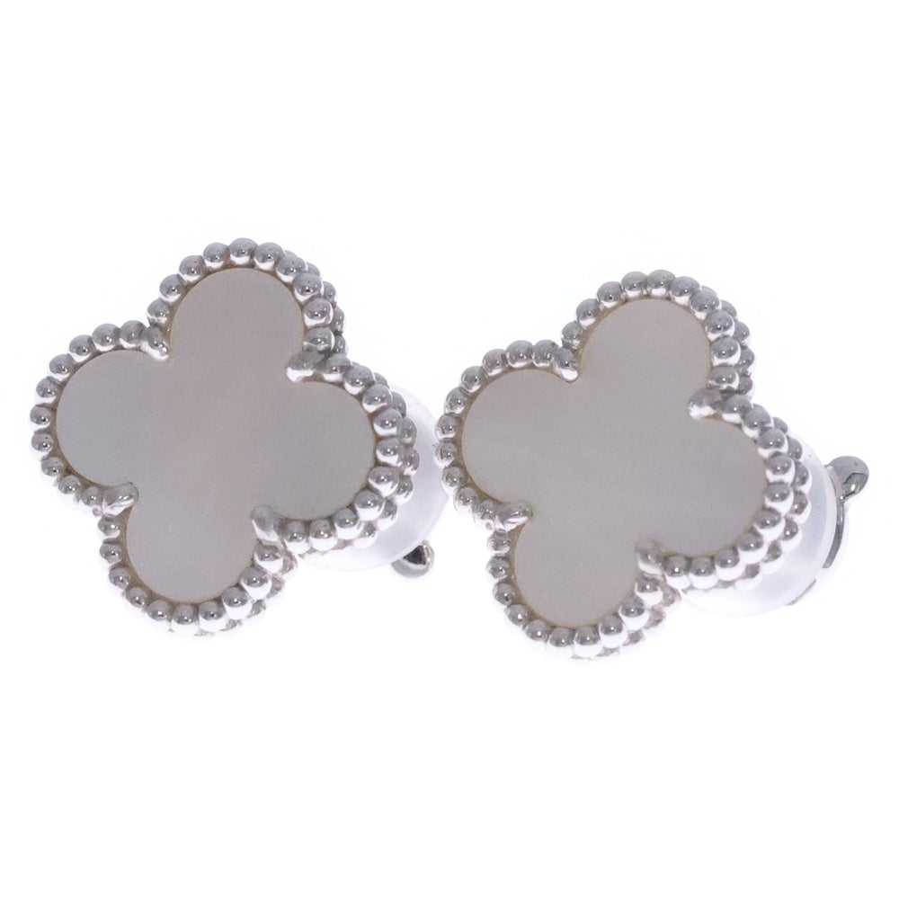 Van Cleef & Arpels(ヴァンクリーフアンドアーペル) ヴィンテージアルハンブラ マザーオブパール イヤリング ホワイトゴールド K18WG VCARF48600 ジュエリー