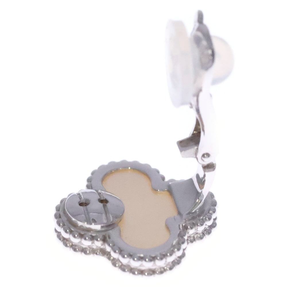 Van Cleef & Arpels(ヴァンクリーフアンドアーペル) ヴィンテージアルハンブラ マザーオブパール イヤリング ホワイトゴールド K18WG VCARF48600 ジュエリー