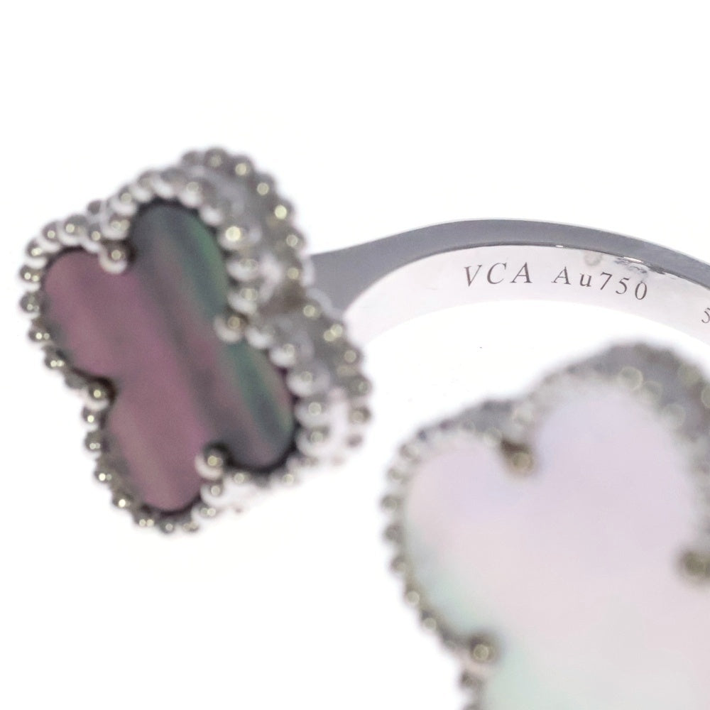 Van Cleef & Arpels(ヴァンクリーフアンドアーペル) マジックアルハンブラ アントレ レ ドア マザーオブパール ブラックマザーオブパール リング K18WG 52 VCARN05652