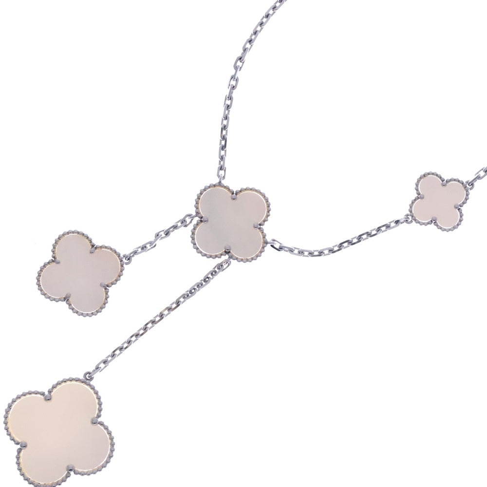 Van Cleef & Arpels(ヴァンクリーフアンドアーペル) マジックアルハンブラ 6モチーフ マザーオブパール ネックレス ホワイトゴールド K18WG VCARP3TK00 ジュエリー