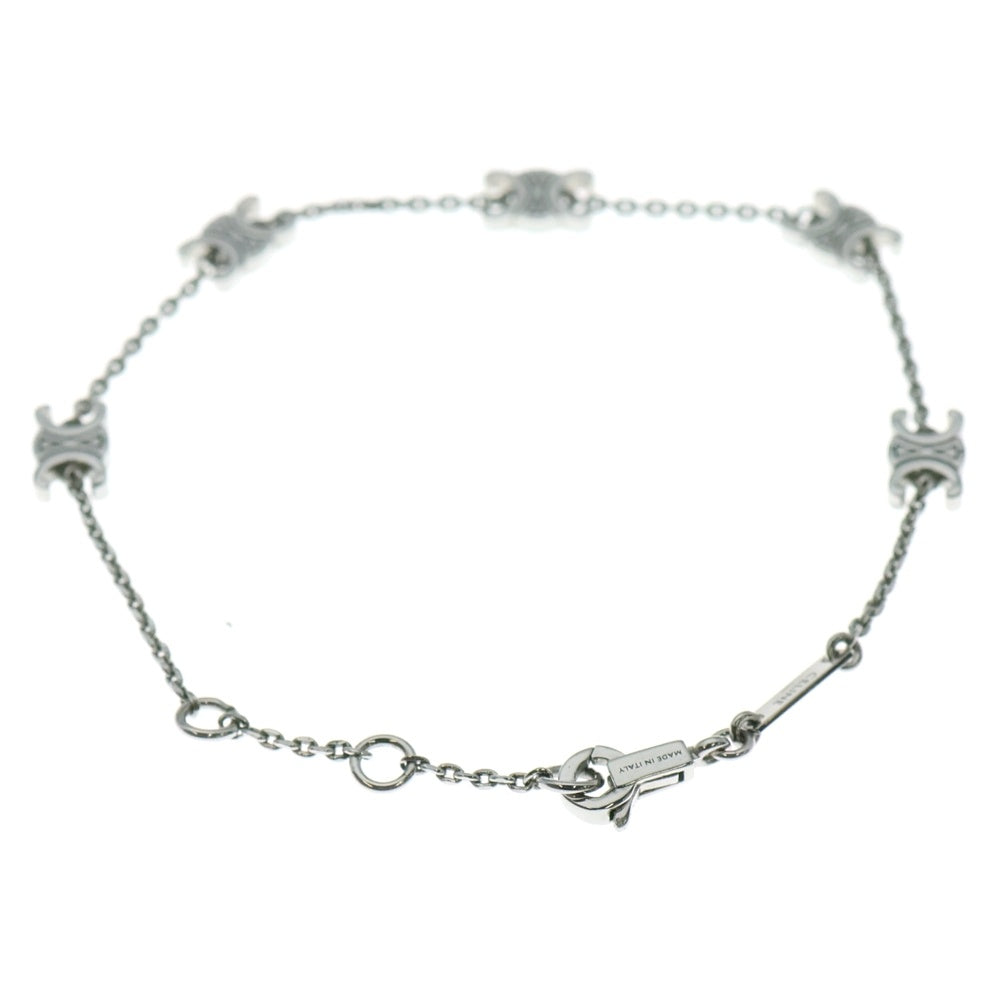 CELINE(セリーヌ) トリオンフ チャーム チェーン ブレスレット シルバー WTT3214