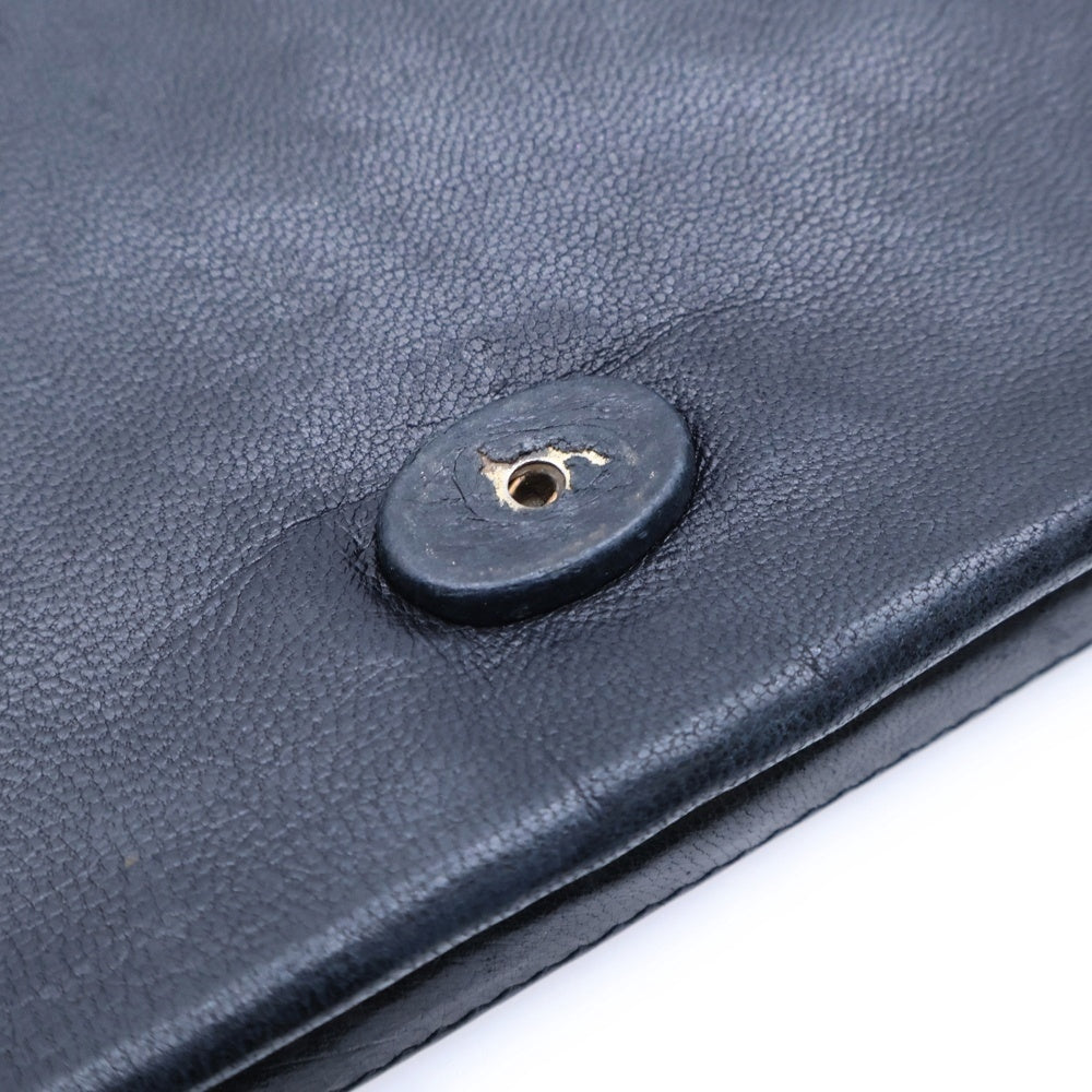 CHANEL(シャネル) ココマーク ラムスキン レザー チェーンショルダーバッグ ゴールド金具 ブラック 2番台