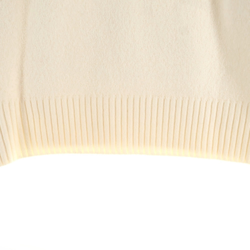 ami paris(アミパリス) 21AW Ami de Coeur アミ ドゥ クール ロゴジャガード タートルネック プルオーバー 長袖ニット セーター ホワイト H21K203.018