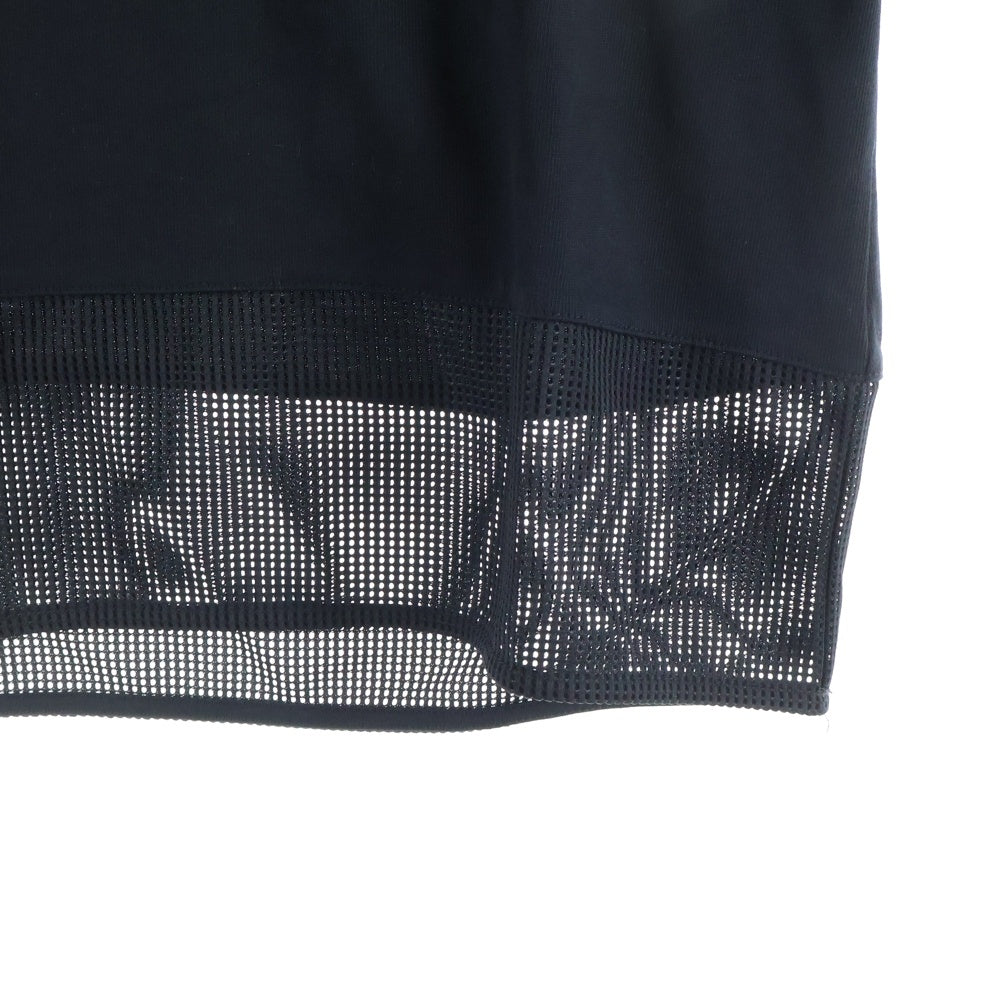 KENZO(ケンゾー) ロゴプリント メッシュ切り替え クルーネック 半袖Tシャツ カットソー ブラック FA52TS617986 レディース