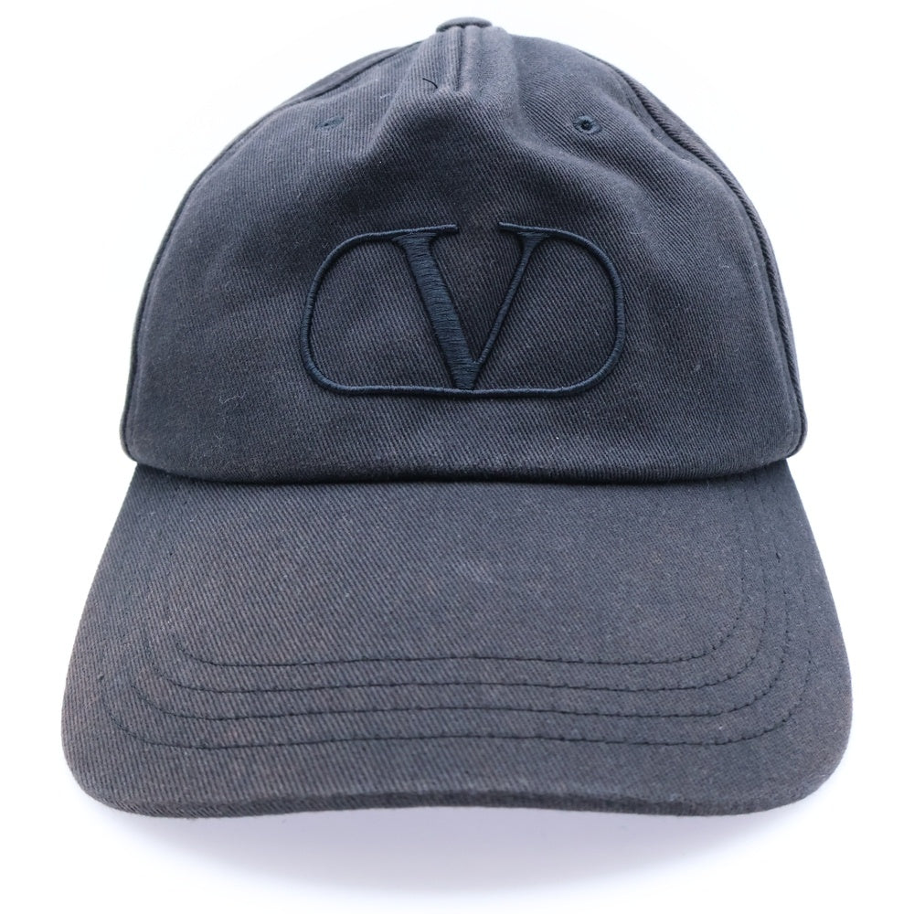 VALENTINO(ヴァレンティノ) Vロゴ 刺繍 ベースボールキャップ ブラック XY2HDA10BDL