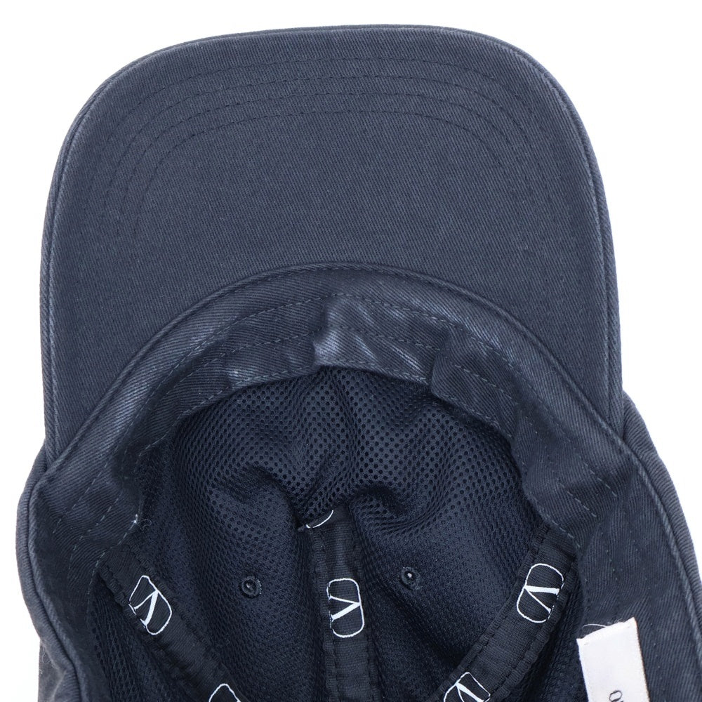 VALENTINO(ヴァレンティノ) Vロゴ 刺繍 ベースボールキャップ ブラック XY2HDA10BDL