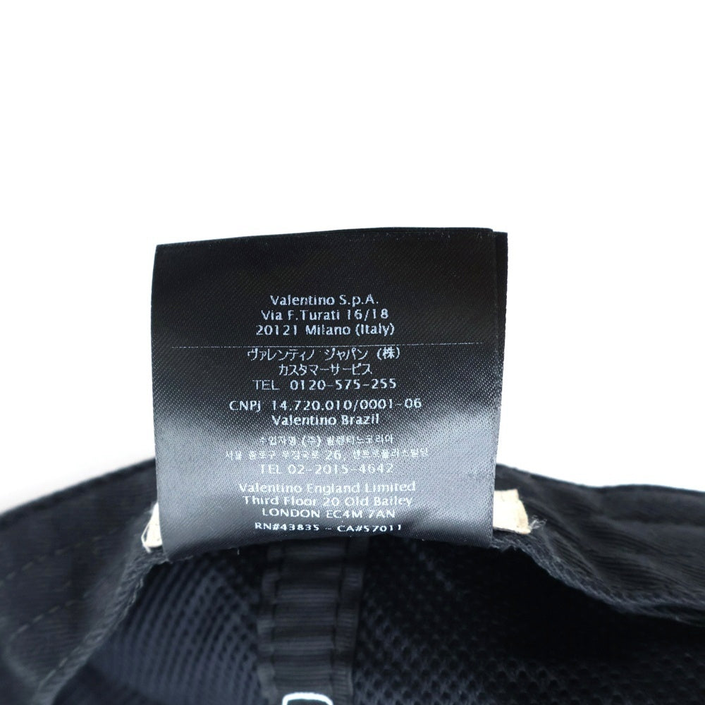 VALENTINO(ヴァレンティノ) Vロゴ 刺繍 ベースボールキャップ ブラック XY2HDA10BDL