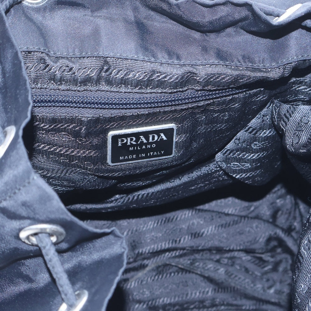 PRADA(プラダ) テスート バックパック リュックサック ブラック ナイロン B6677F シルバー金具