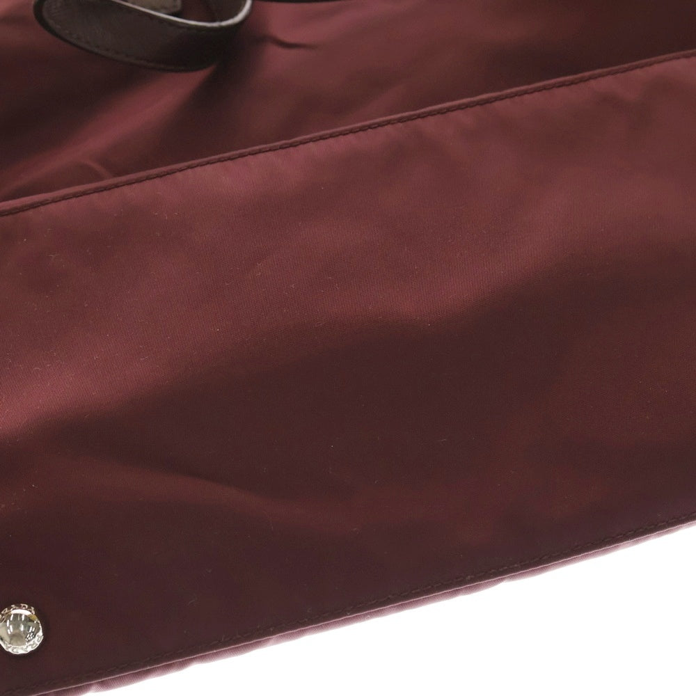 PRADA(プラダ) 2WAY トートバッグ ハンドバッグ ショルダーバッグ ワインレッド ボルドー ナイロン BR4842 シルバー金具