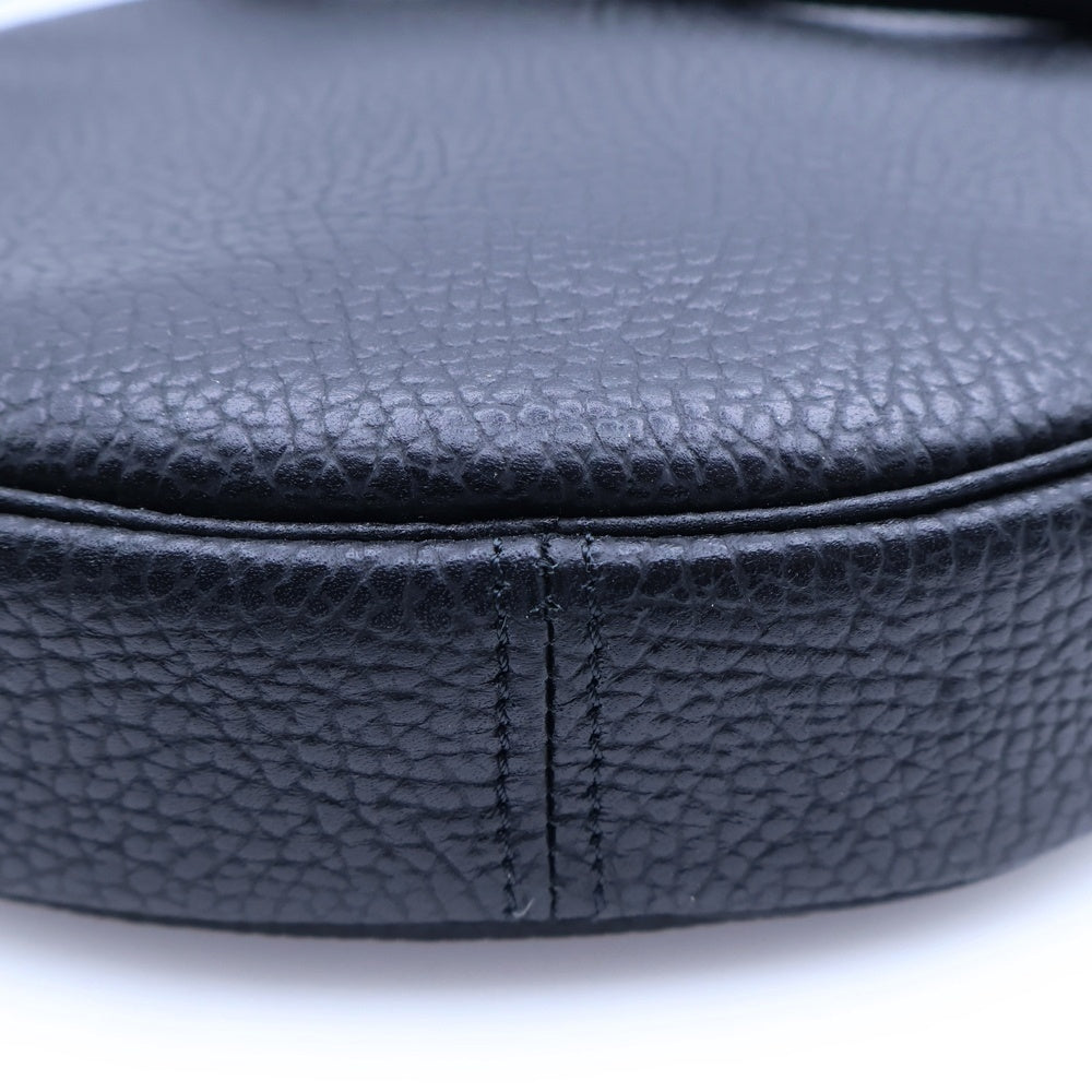 Christian Dior(クリスチャンディオール) CDロゴ ヴィンテージ ショルダーバッグ ブラック レザー