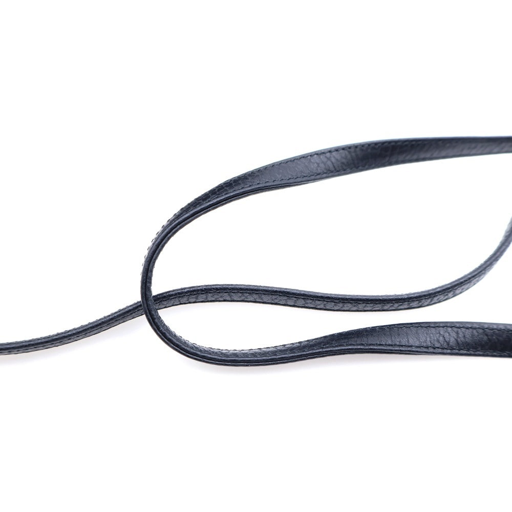 Christian Dior(クリスチャンディオール) CDロゴ ヴィンテージ ショルダーバッグ ブラック レザー