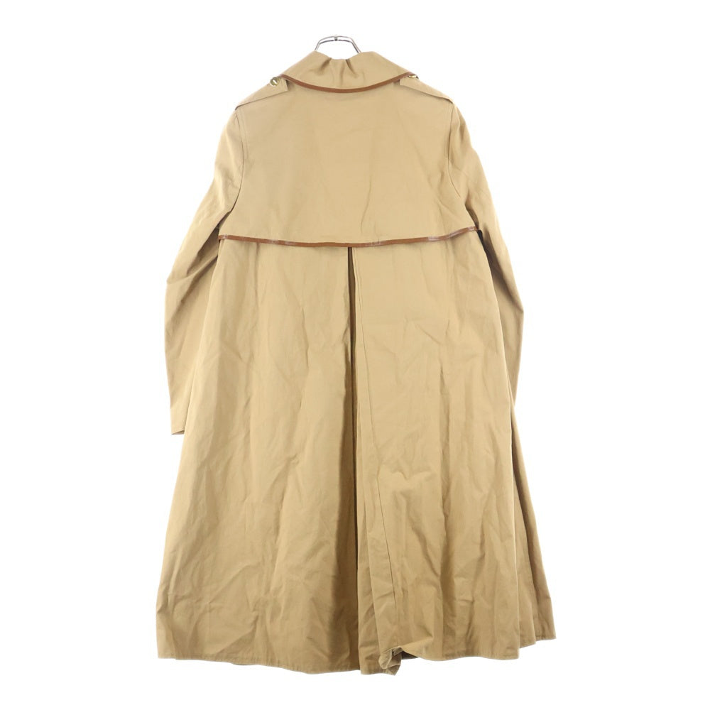 GUCCI(グッチ) 20SS LIGHT COTTON TRENCH COAT オーバーサイズコットンチノレザー切替ロングコート 620802 Z8AI0